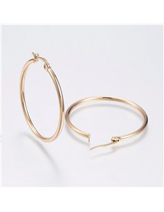 PT110 - PENDIENTE ARO LISO DORADO