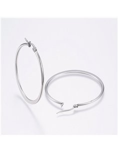 AP113 - Pendientes Aro Sty, Plateado