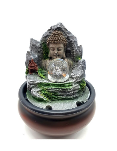 Fuente de Agua, Buda Aldea 21 cm - DF864