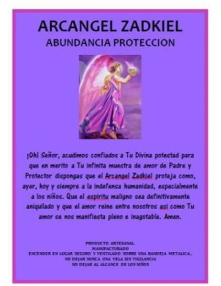 VELON ORACION SAN ZADKIEL