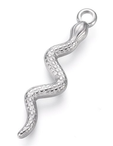 AC257 Colgante Serpiente Plateada