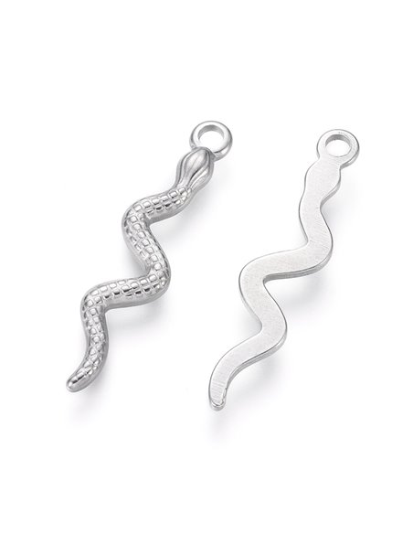 AC257 Colgante Serpiente Plateada