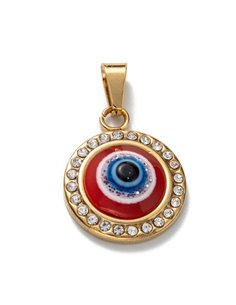 AC042 Ojo Turco con Brillantes Dorado
