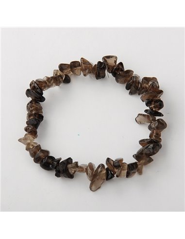 MT167-B Pulsera Mineral Cuarzo Ahumado