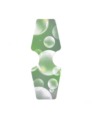 ACC647- Pack 10 Colgador Burbujas Verde en Cartón