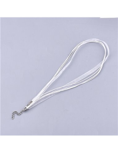 ACC032 - Pack 10 Cinta de Organza Blanca