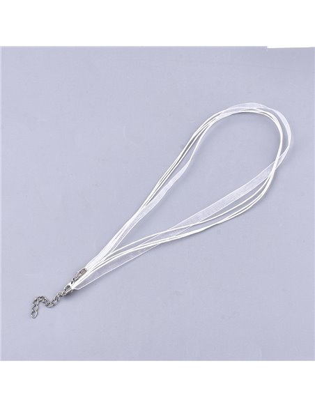 ACC032 - Pack 10 Cinta de Organza Blanca