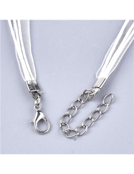 ACC032 - Pack 10 Cinta de Organza Blanca