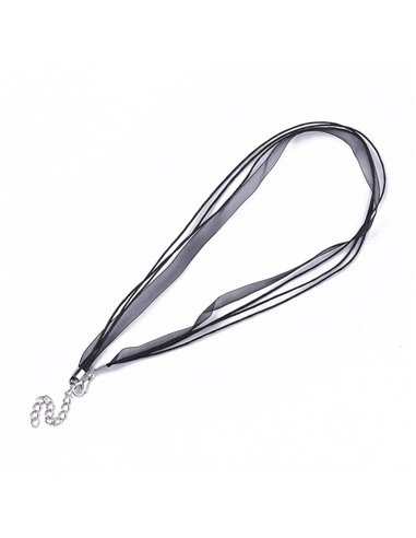 ACC033 - Pack 10 Cinta de Organza Negra