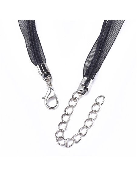 ACC033 - Pack 10 Cinta de Organza Negra