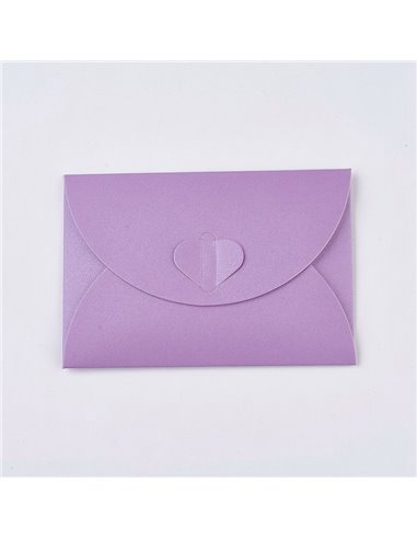 ACC393 - Pack 10 Sobres Lilas, cierre corazón