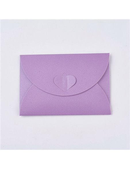 ACC393 - Pack 10 Sobres Lilas, cierre corazón