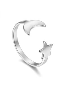 AA107 Anillo Abierto Luna y Estrellas