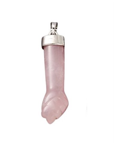BM162 Colgante Puño Higa Cuarzo Rosa