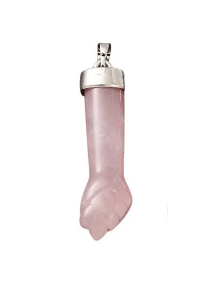 BM162 Colgante Puño Higa Cuarzo Rosa