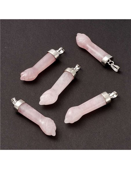 BM162 Colgante Puño Higa Cuarzo Rosa