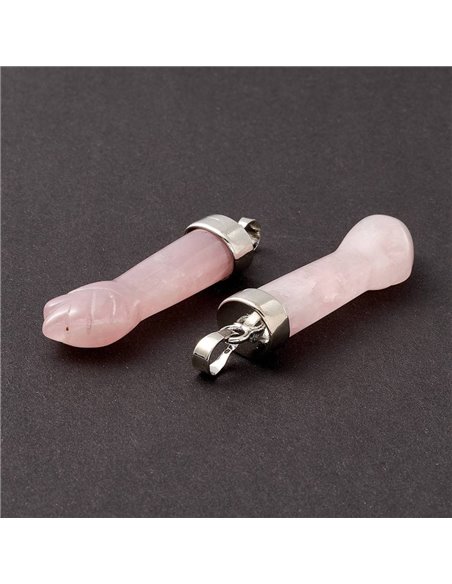 BM162 Colgante Puño Higa Cuarzo Rosa