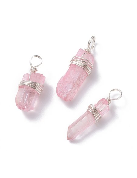 BM240 Colgante Cuarzo Sintético Rosa