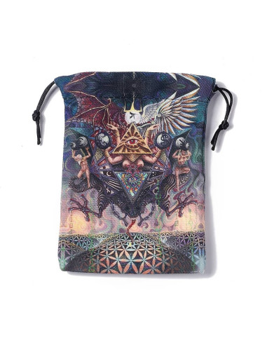 Bolsa Cartas Tarot Tela "ojo que todo...