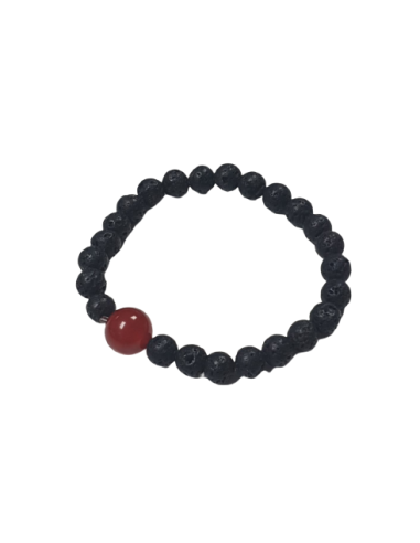 BT155 Pulsera Bola lava con Agata