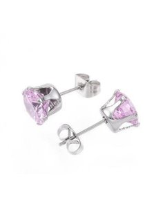 P072 - PENDIENTE CRISTAL ROSA/LILA