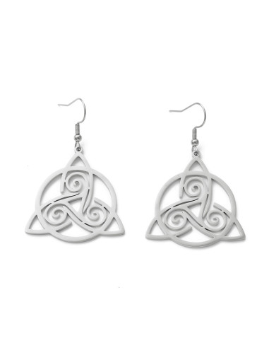 AP217 - Pendientes Triqueta, plateado