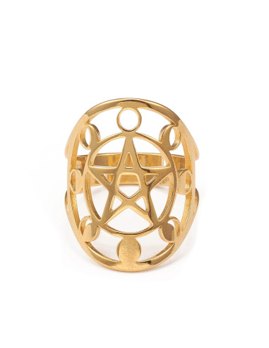 AA158 Anillo Pentagrama con Fase...