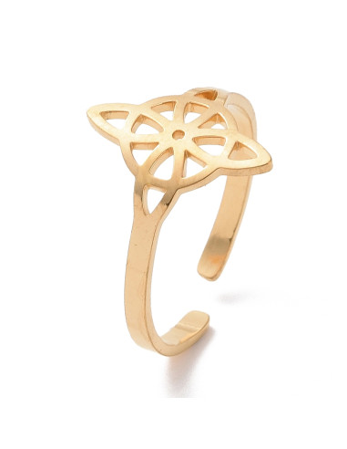 AA236 Anillo Nudo de Bruja, dorado