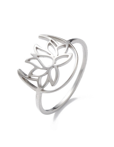 AA252 Anillo Flor de Loto, plateado