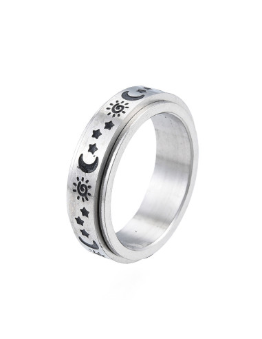 AA404 Anillo Antiestress Sol Luna y...