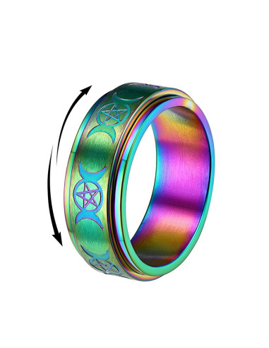 AA410 Anillo Antiestress Triple Luna,...