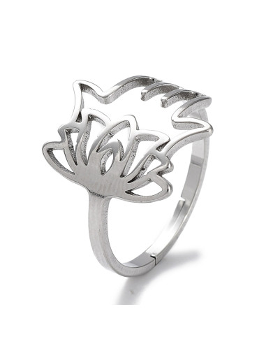 AA237 Anillo Flor de Loto y Mano de...