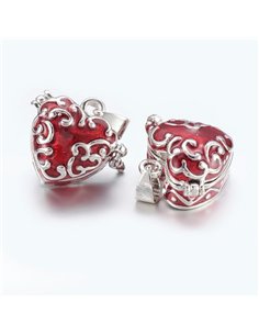 CL005 - COLGANTE COFRE CORAZON ROJO
