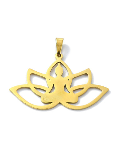 AC492 - Flor de Lotus Yoga, dorada