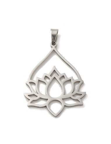 AC493 - Flor de Lotus, plateada