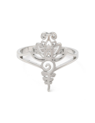 AA255 - Anillo Unalome, plateado