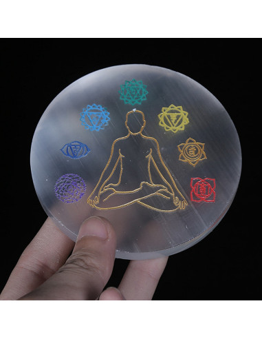 Placa carga de Selenita, chakras - 51851