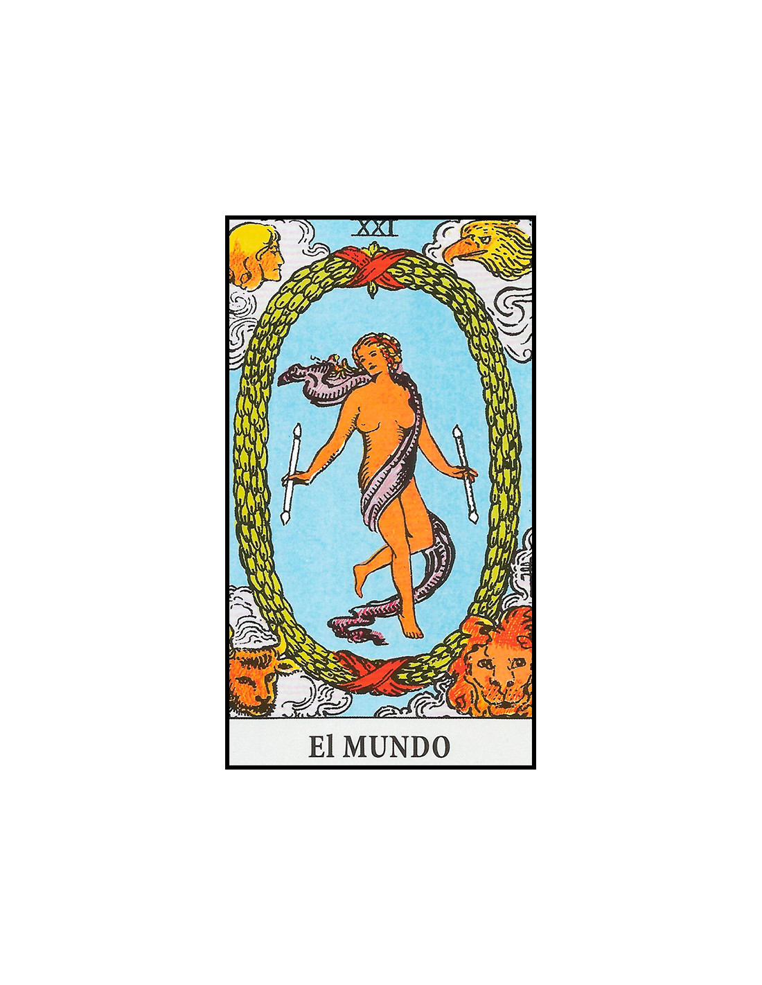 AC469 Carta Tarot XXI The World El Mundo
