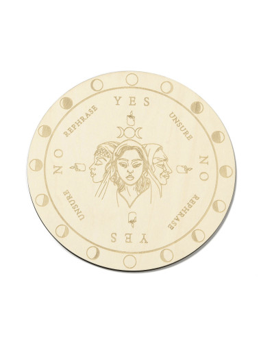 Tablero Triple diosa velas, blanco -...