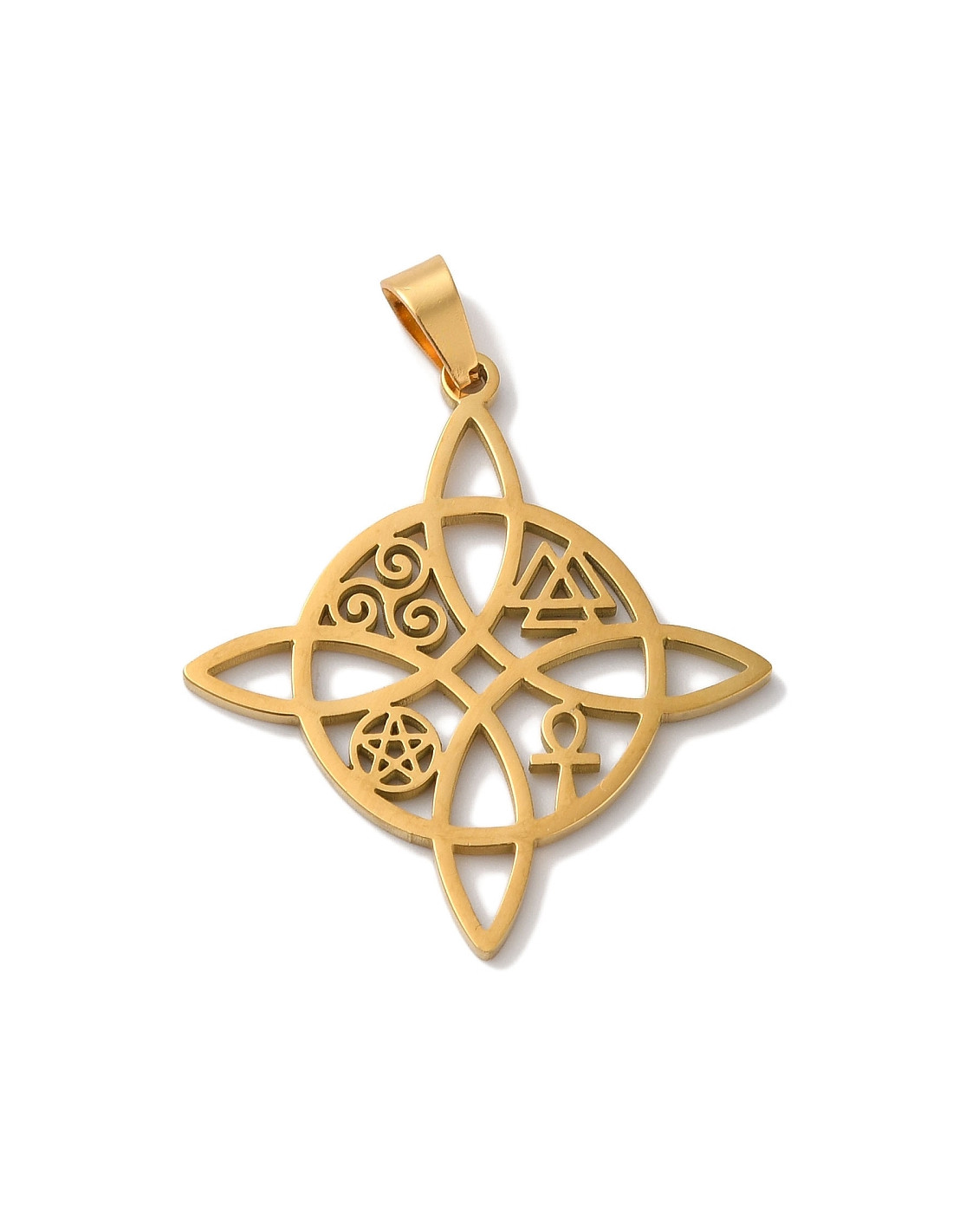 Collana Nodo Strega Vintage In Acciaio Inox Nodo Magico Pagan Wiccan Simbolo Pendente Collana Fascino Donne Gioielli Regali